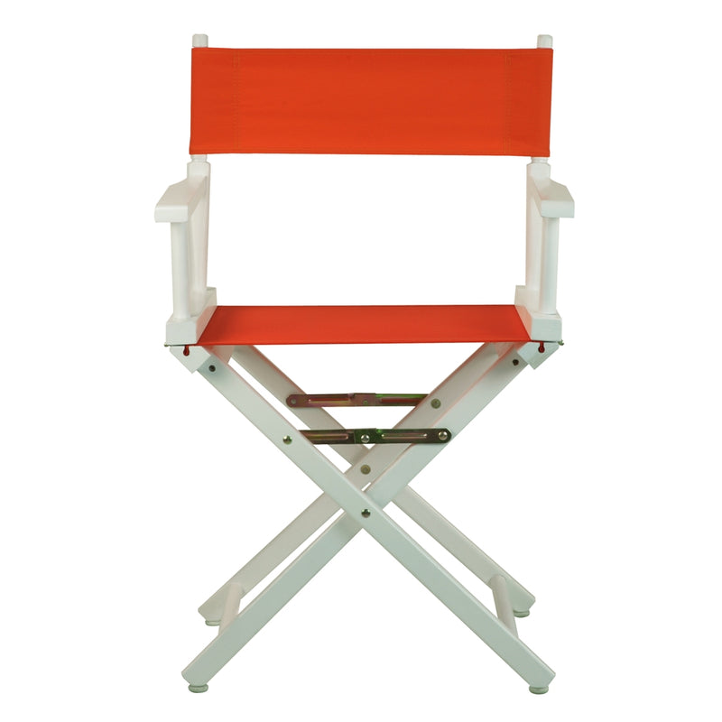 18  Director's Chair White Frame-Orange Canvas