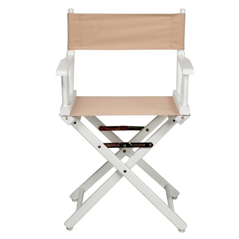 18  Director's Chair White Frame-Tan Canvas