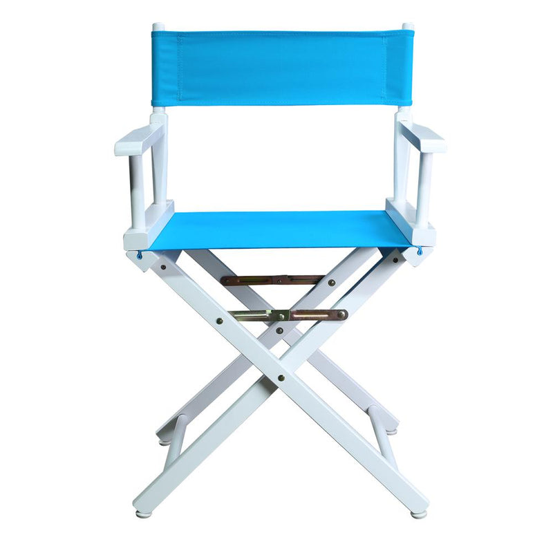 18  Director's Chair White Frame-Turquoise Canvas