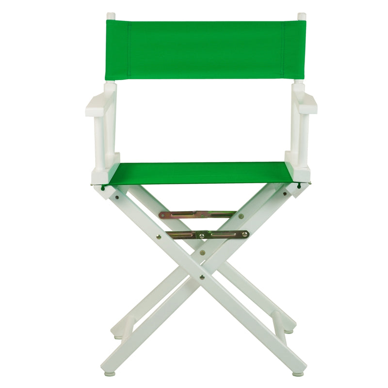 18  Director's Chair White Frame-Green Canvas