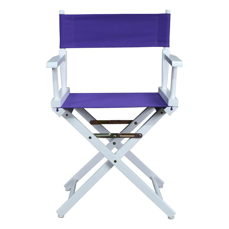 18  Director's Chair White Frame-Purple Canvas