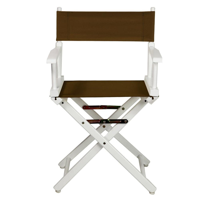 18  Director's Chair White Frame-Brown Canvas