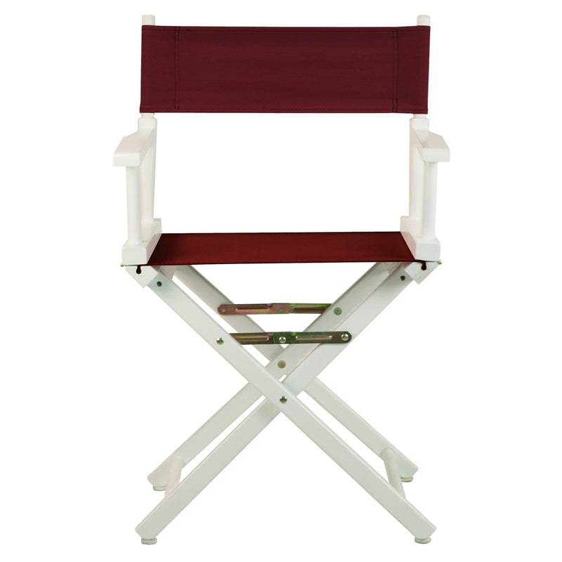 18  Director's Chair White Frame-Burgundy Canvas