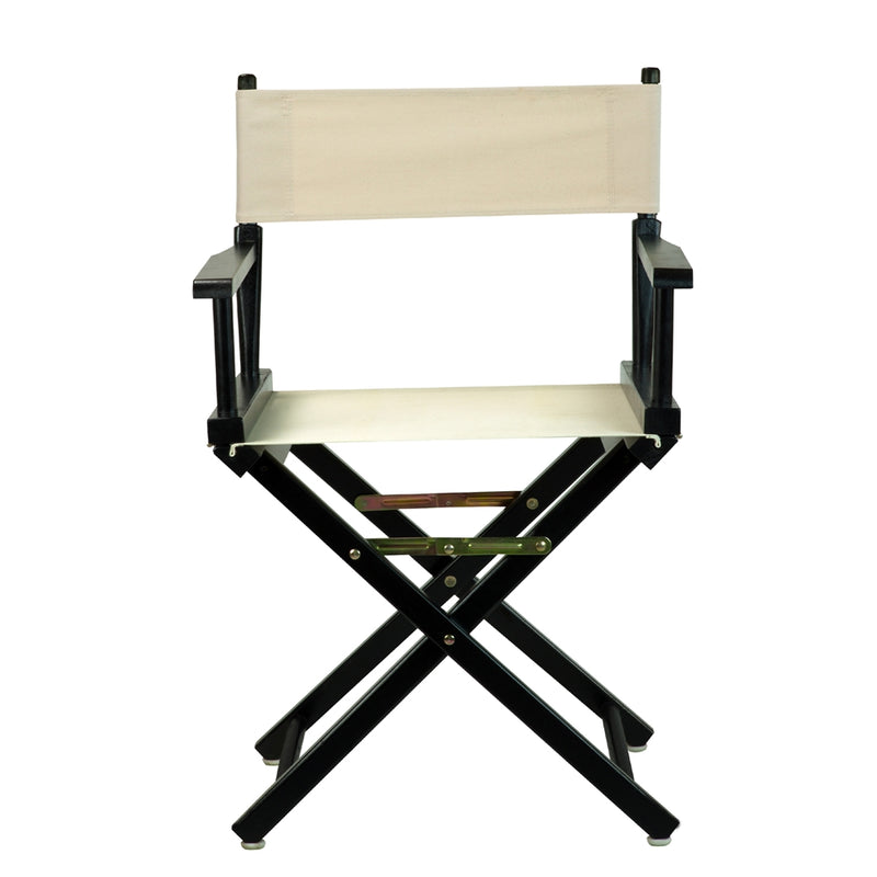 18  Director's Chair Black Frame-Natural/Wheat Canvas