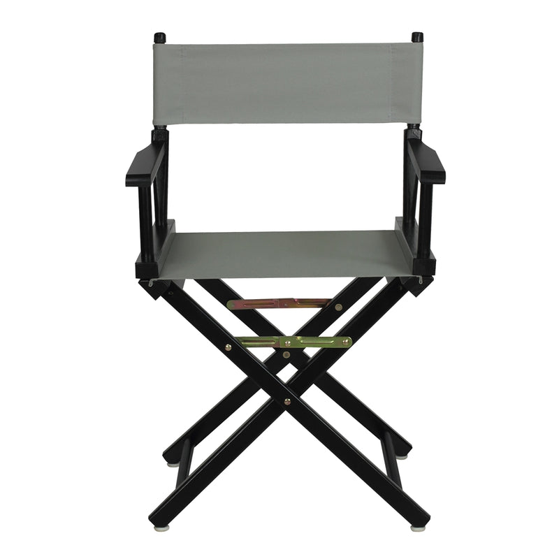 18  Director's Chair Black Frame-Gray Canvas