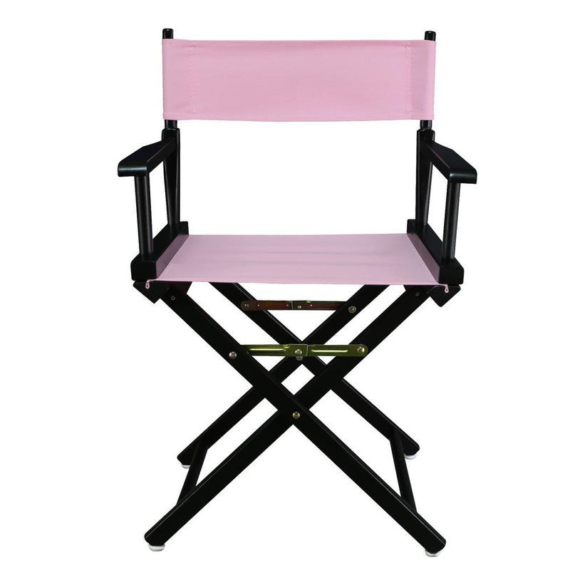 18  Director's Chair Black Frame-Pink Canvas