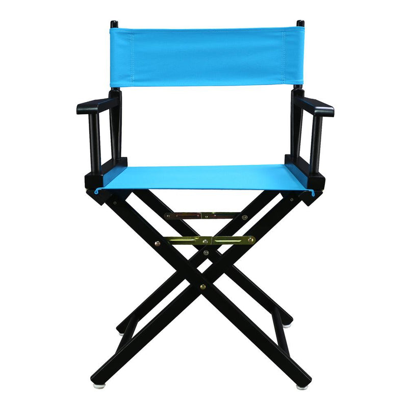 18  Director's Chair Black Frame-Turquoise Canvas