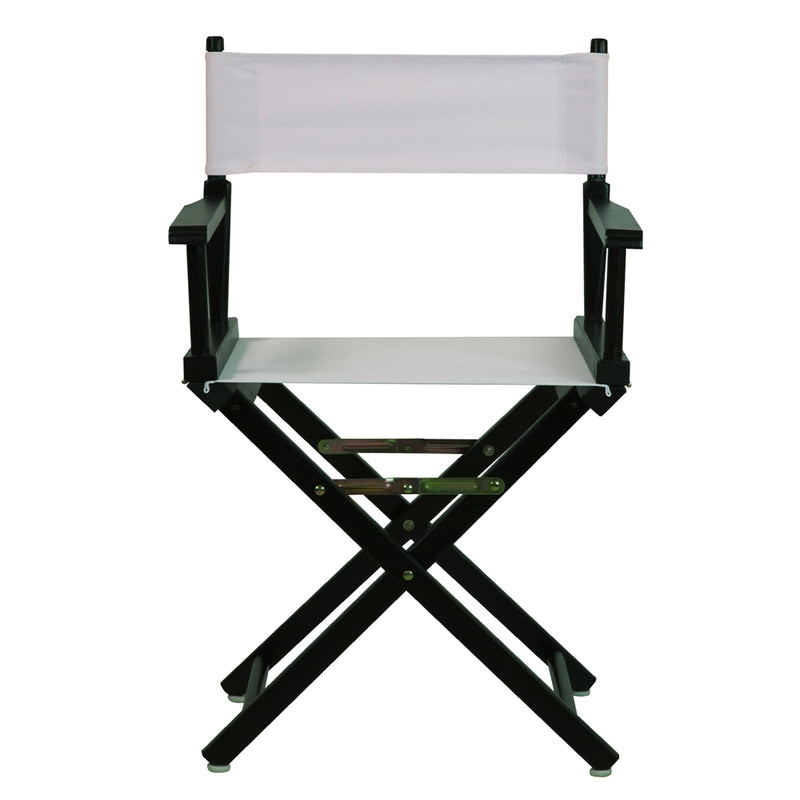 18  Director's Chair Black Frame-White Canvas