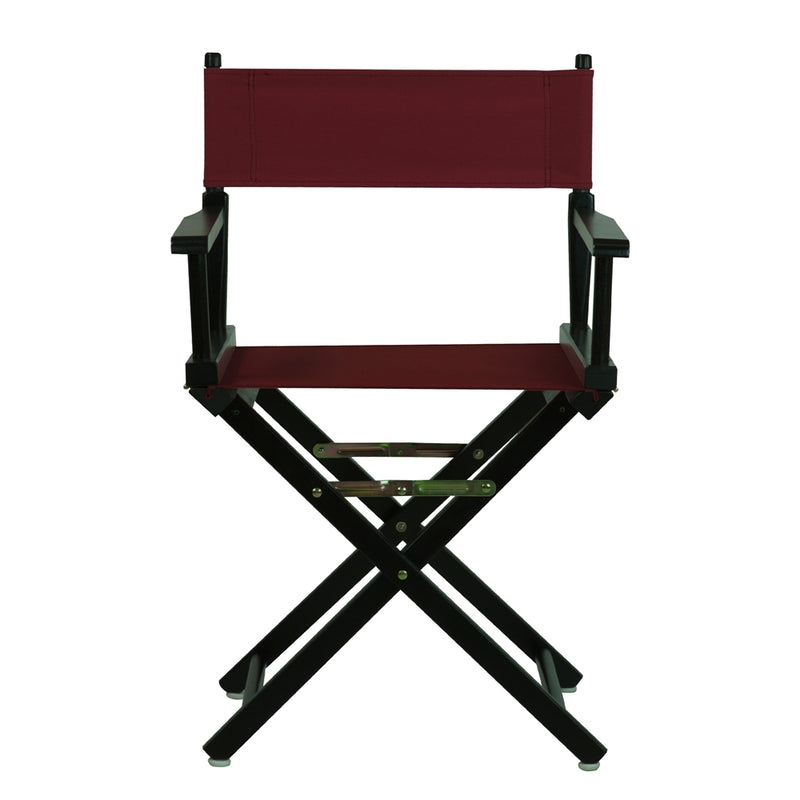 18  Director's Chair Black Frame-Burgundy Canvas