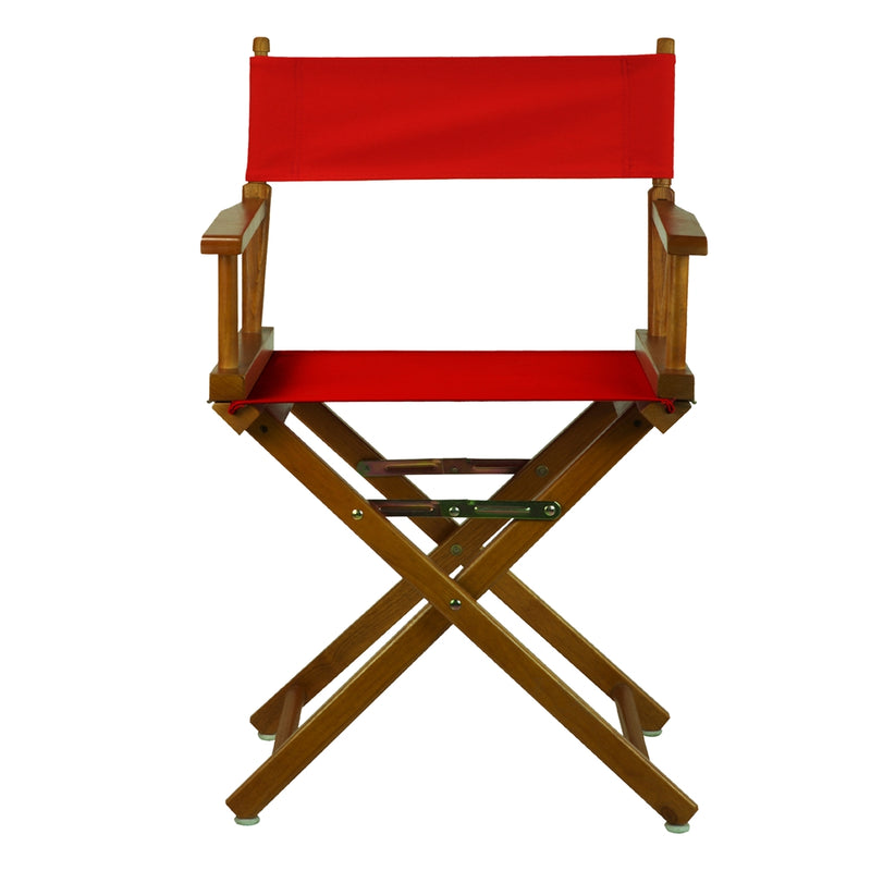 18  Director's Chair Honey Oak Frame-Red Canvas