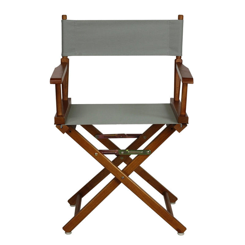 18  Director's Chair Honey Oak Frame-Gray Canvas