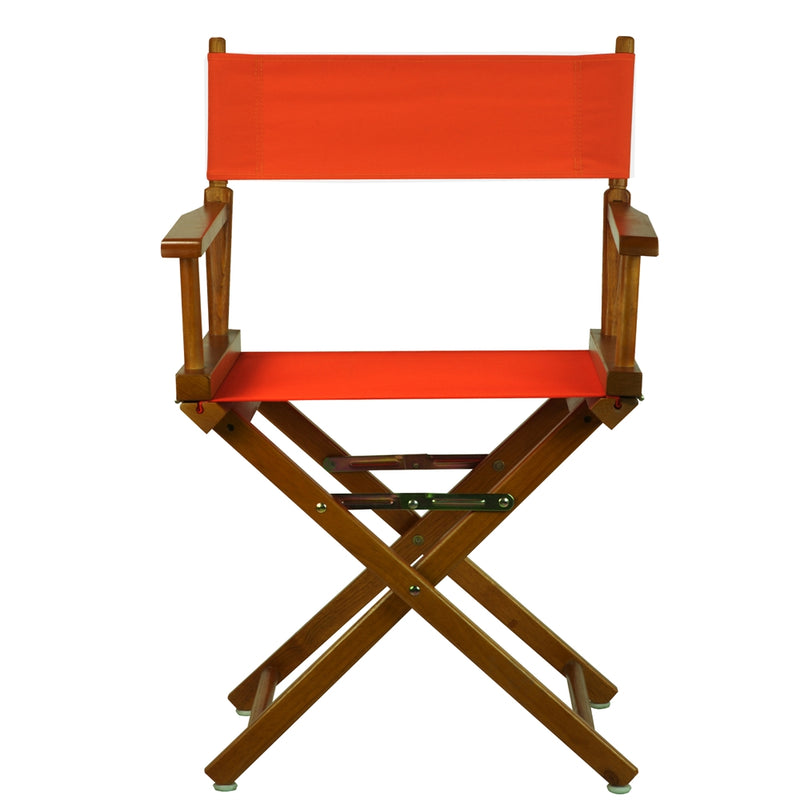 18  Director's Chair Honey Oak Frame-Orange Canvas