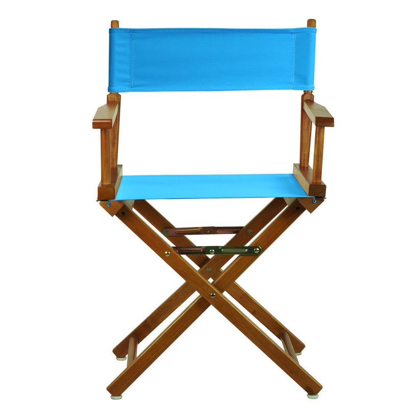 18  Director's Chair Honey Oak Frame-Turquoise Canvas