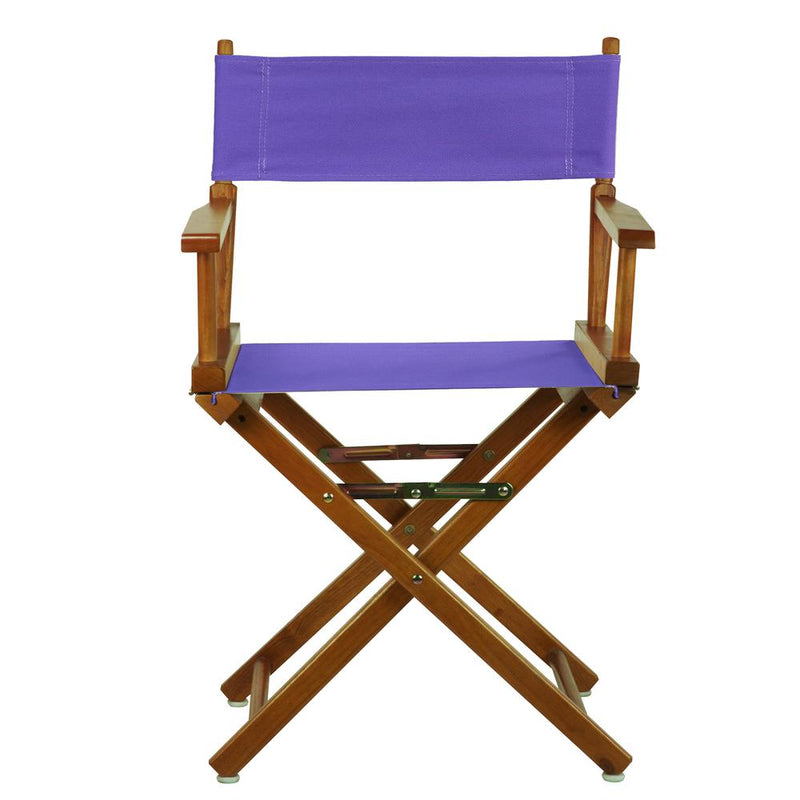 18  Director's Chair Honey Oak Frame-Purple Canvas