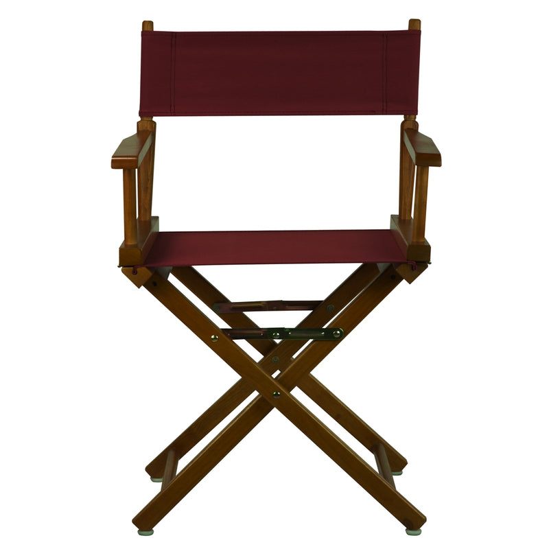 18  Director's Chair Honey Oak Frame-Burgundy Canvas