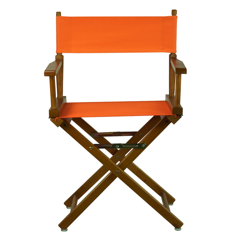 18  Director's Chair Honey Oak Frame-Tangerine Canvas