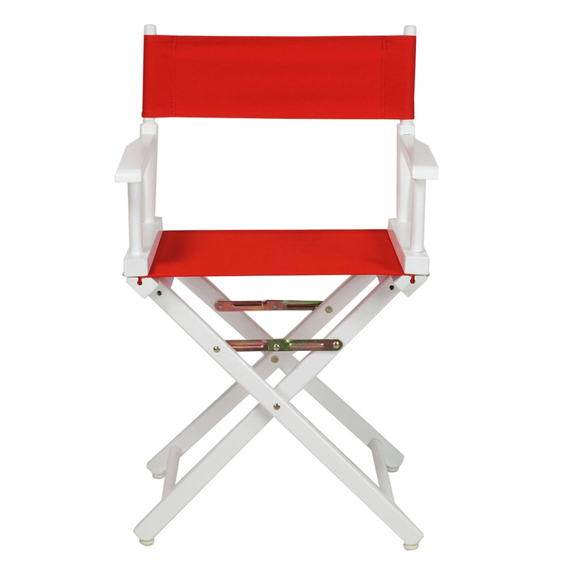 18  Director's Chair White Frame-Red Canvas