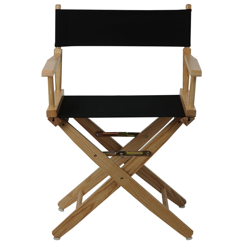 American Trails Extra-Wide Premium 18   Directors Chair Natural Frame W/Black Color Cover