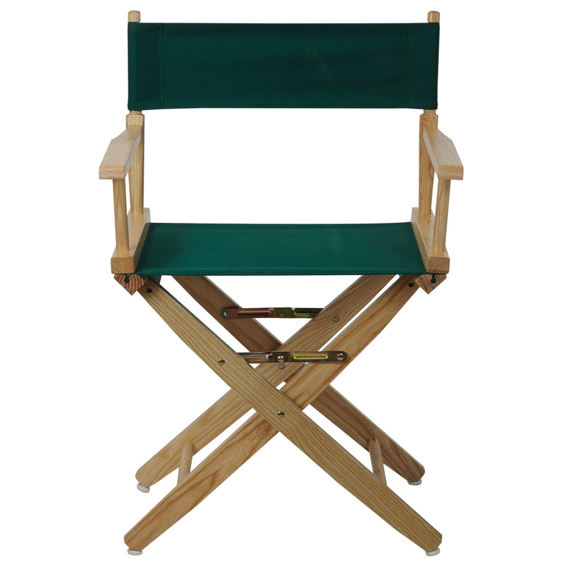 American Trails Extra-Wide Premium 18   Directors Chair Natural Frame W/Hunter Green Color Cover