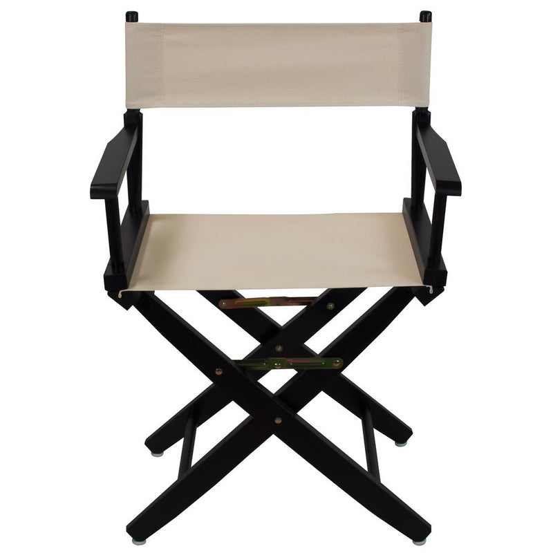 American Trails Extra-Wide Premium 18   Directors Chair Black Frame W/Natural Color Cover