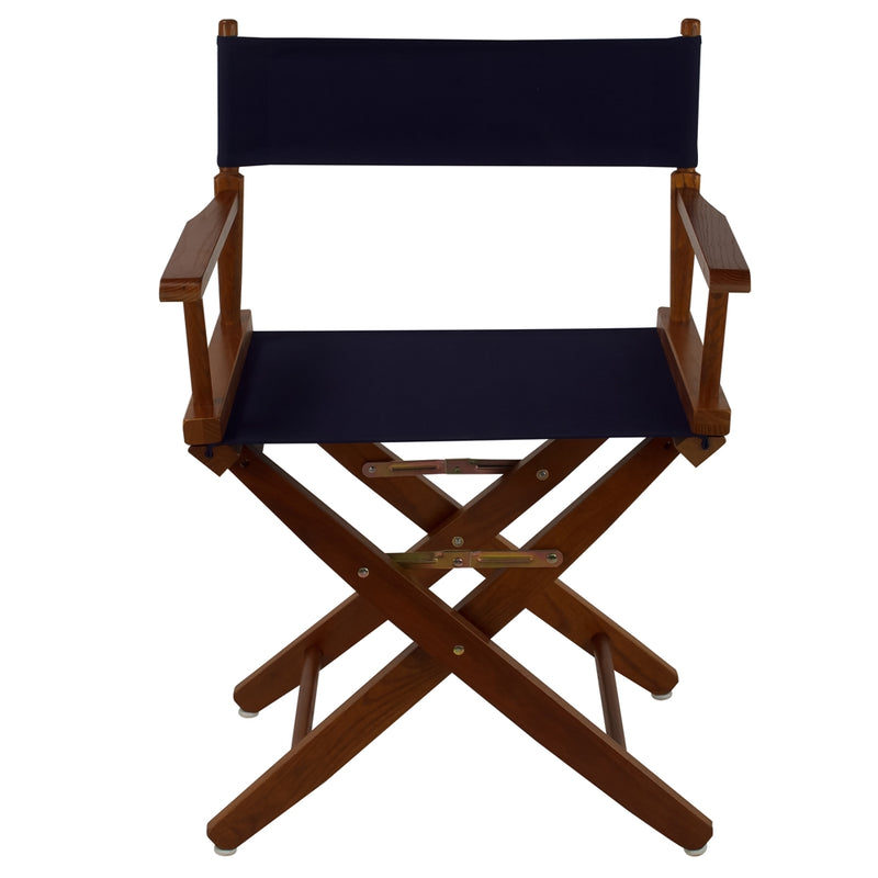 American Trails Extra-Wide Premium 18   Directors Chair Mission Oak Frame W/Navy Color Cover