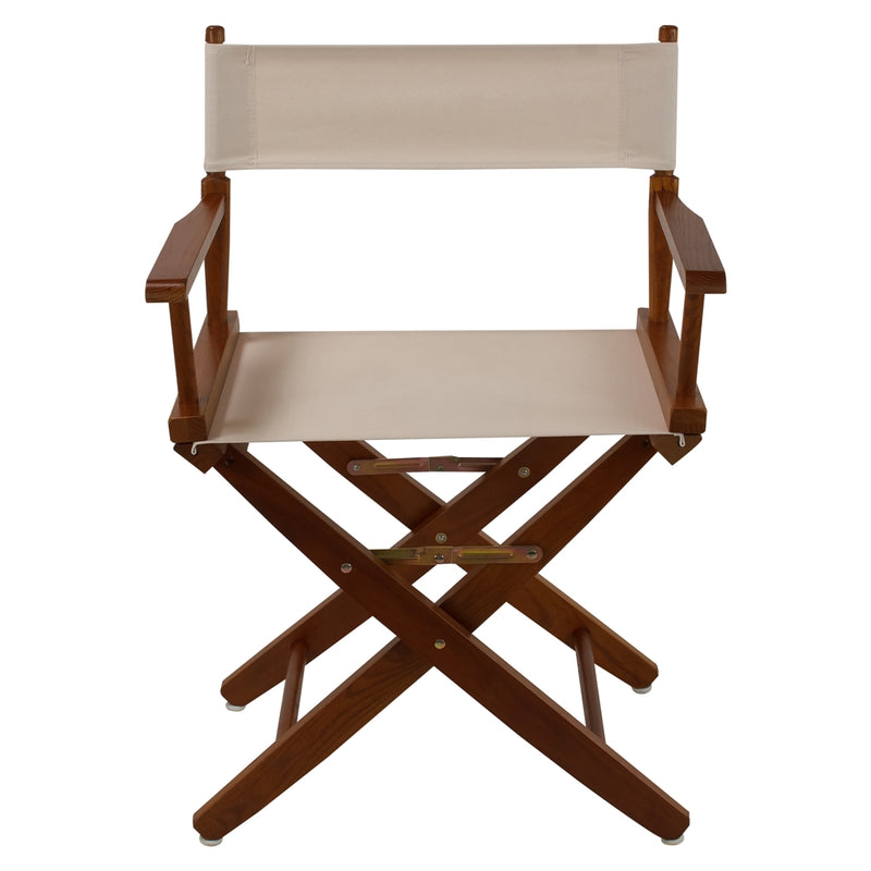 American Trails Extra-Wide Premium 18   Directors Chair Mission Oak Frame W/Natural Color Cover