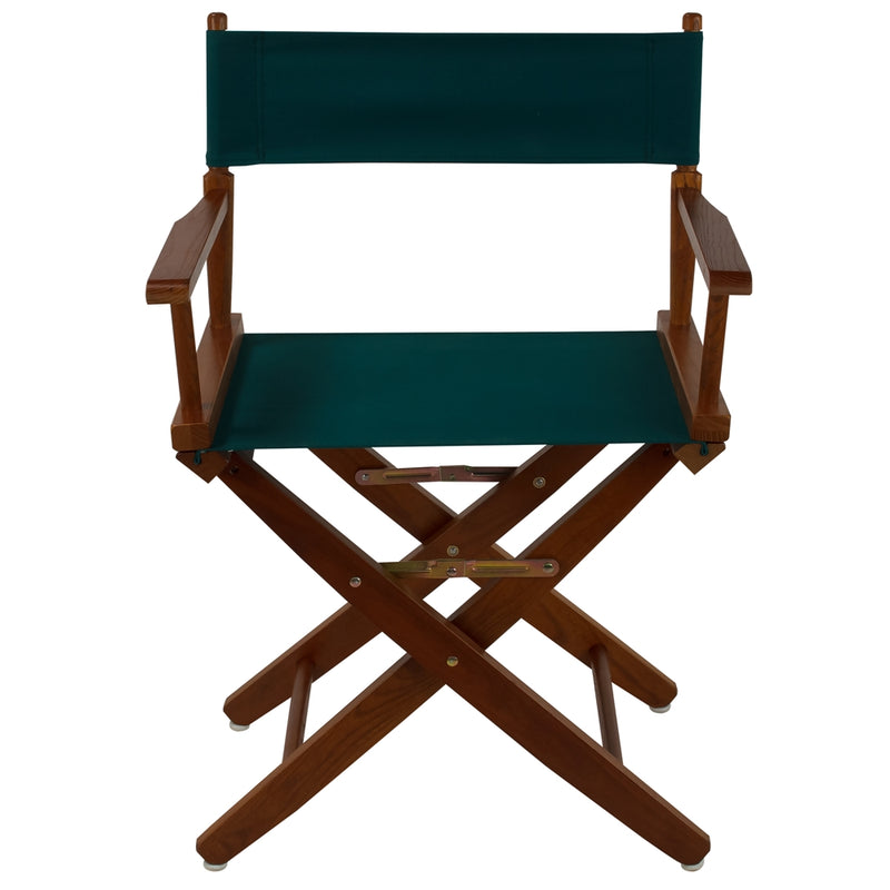 American Trails Extra-Wide Premium 18   Directors Chair Mission Oak Frame W/Hunter Green Color Cover