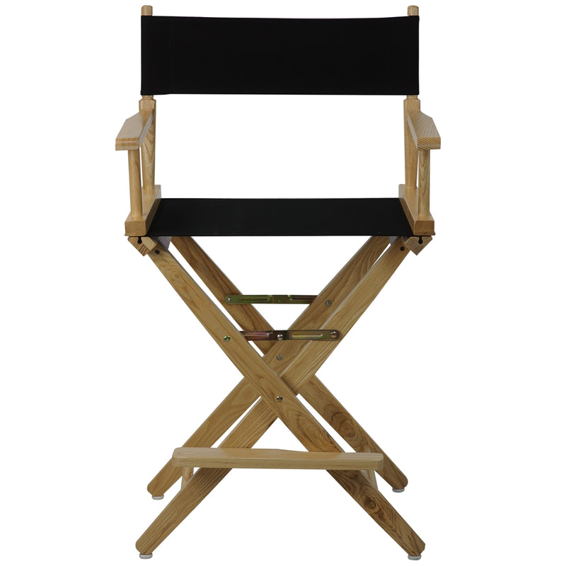 American Trails Extra-Wide Premium 24   Directors Chair Natural Frame W/Black Color Cover