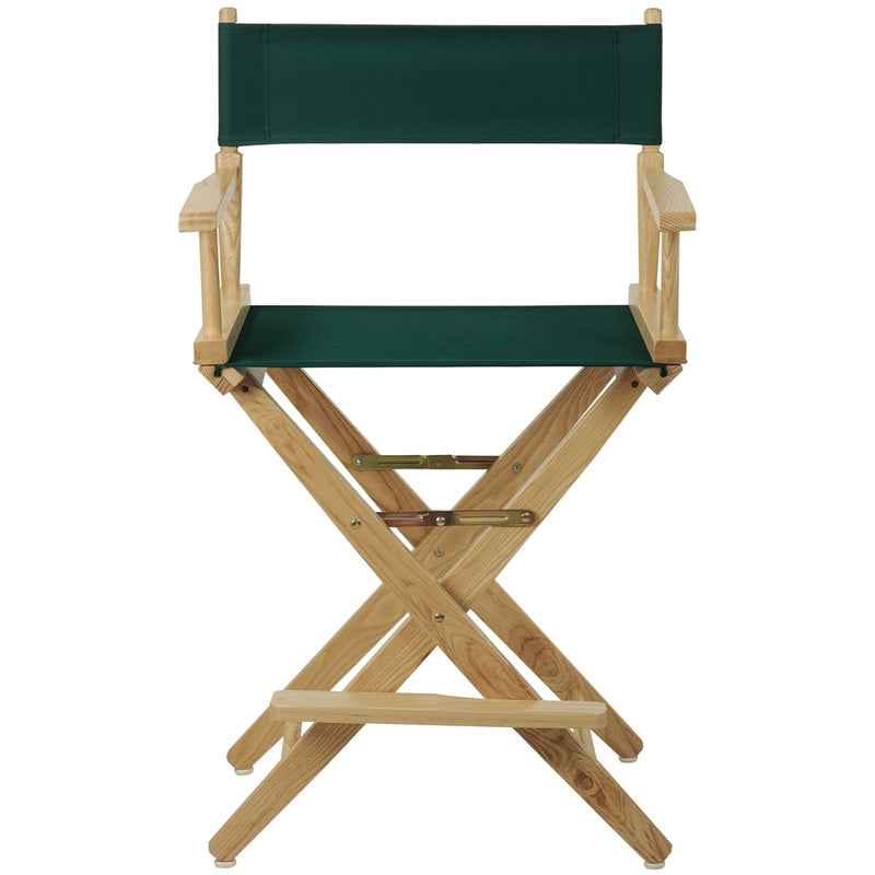 American Trails Extra-Wide Premium 24   Directors Chair Natural Frame W/Hunter Color Cover