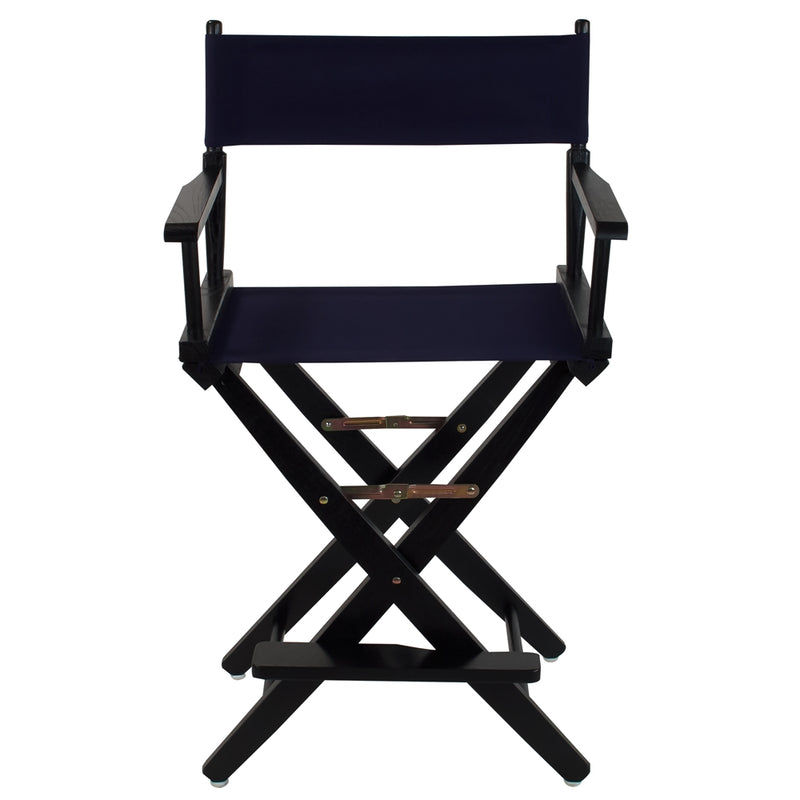 American Trails Extra-Wide Premium 24   Directors Chair Black Frame W/Navy Color Cover