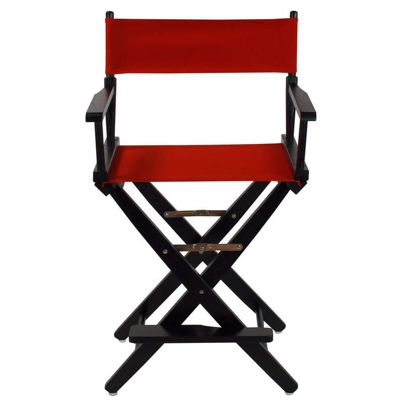 American Trails Extra-Wide Premium 24   Directors Chair Black Frame W/Red Color Cover