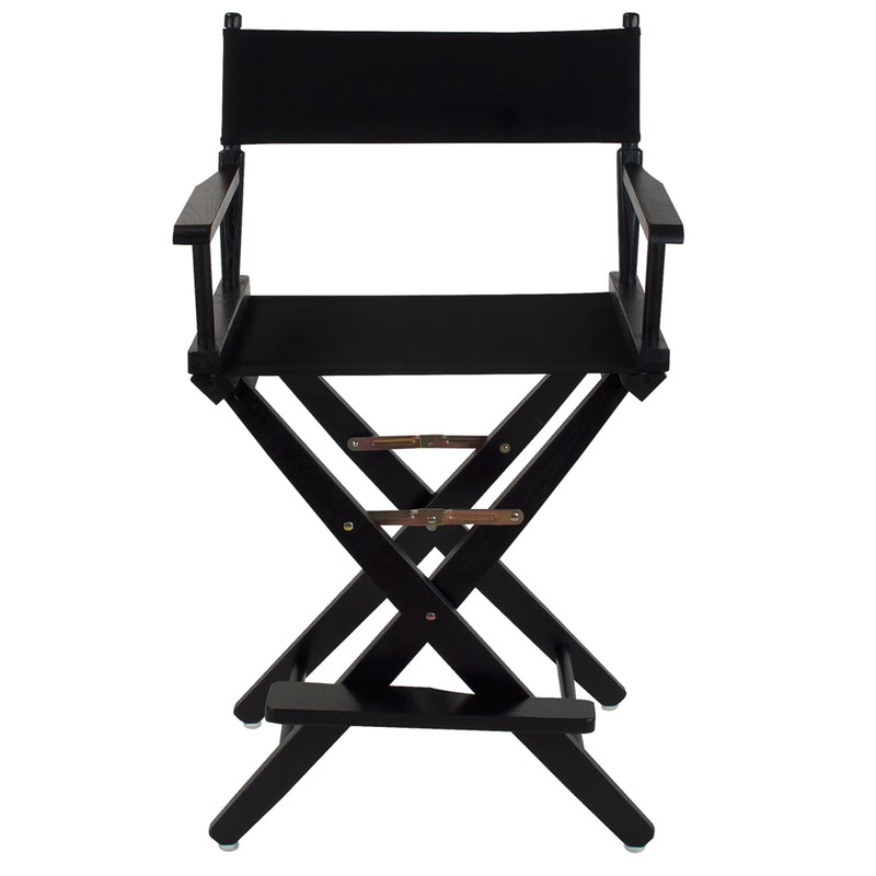 American Trails Extra-Wide Premium 24   Directors Chair Black Frame W/Black Color Cover