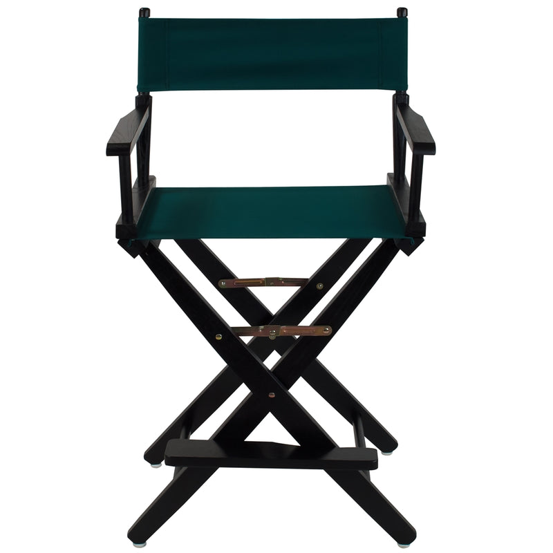 American Trails Extra-Wide Premium 24   Directors Chair Black Frame W/Hunter Green Color Cover