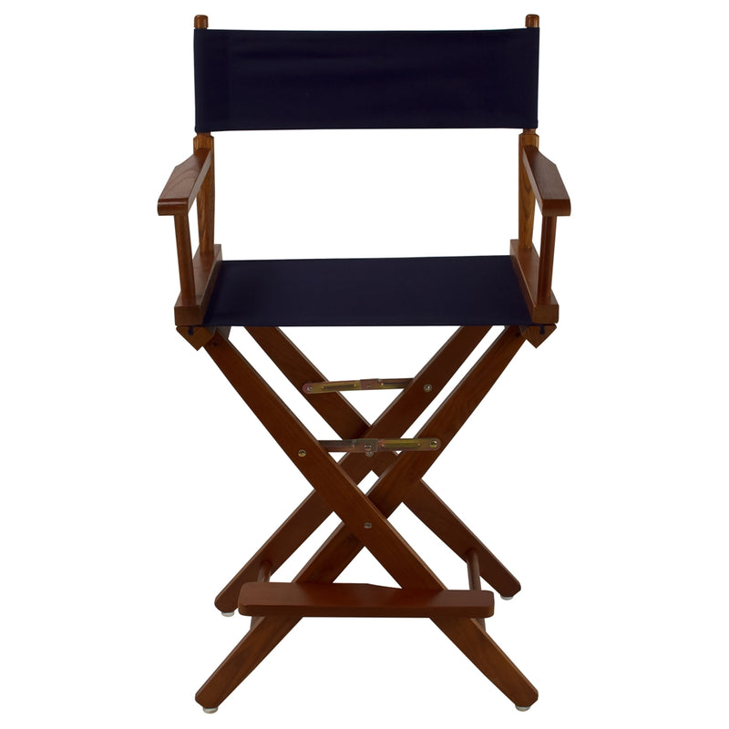 American Trails Extra-Wide Premium 24   Directors Chair Mission Oak Frame W/Navy Color Cover