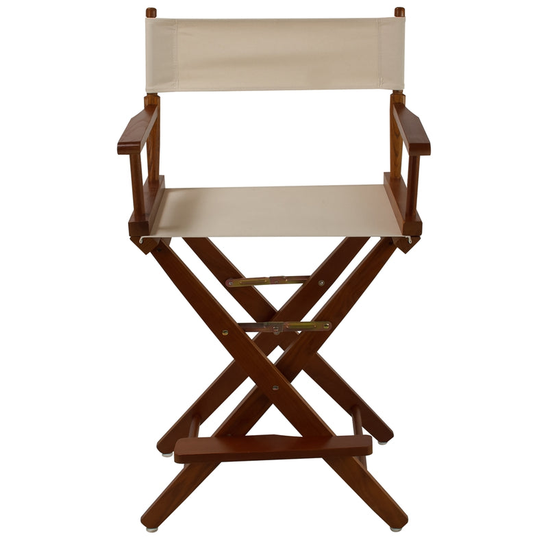 American Trails Extra-Wide Premium 24   Directors Chair Mission Oak Frame W/Natural Color Cover