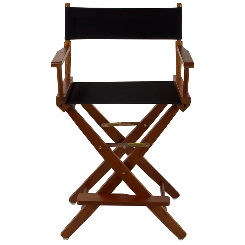 American Trails Extra-Wide Premium 24   Directors Chair Mission Oak Frame W/Black Color Cover