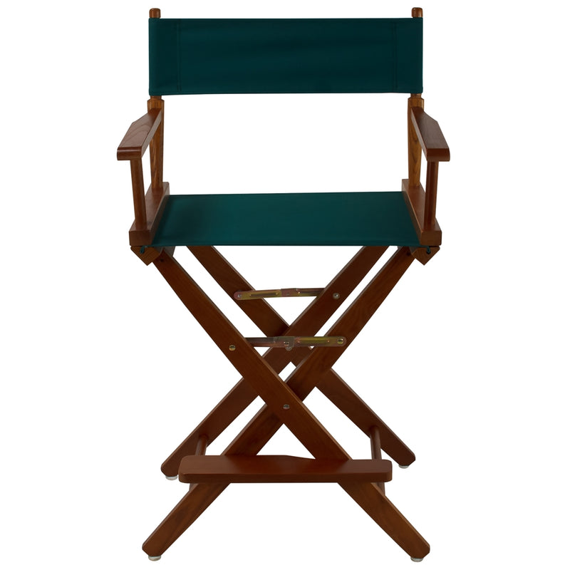 American Trails Extra-Wide Premium 24   Directors Chair Mission Oak Frame W/Hunter Green Color Cover