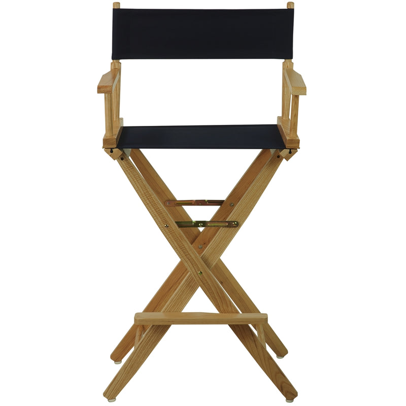 American Trails Extra-Wide Premium 30   Directors Chair Natural Frame W/Navy Color Cover