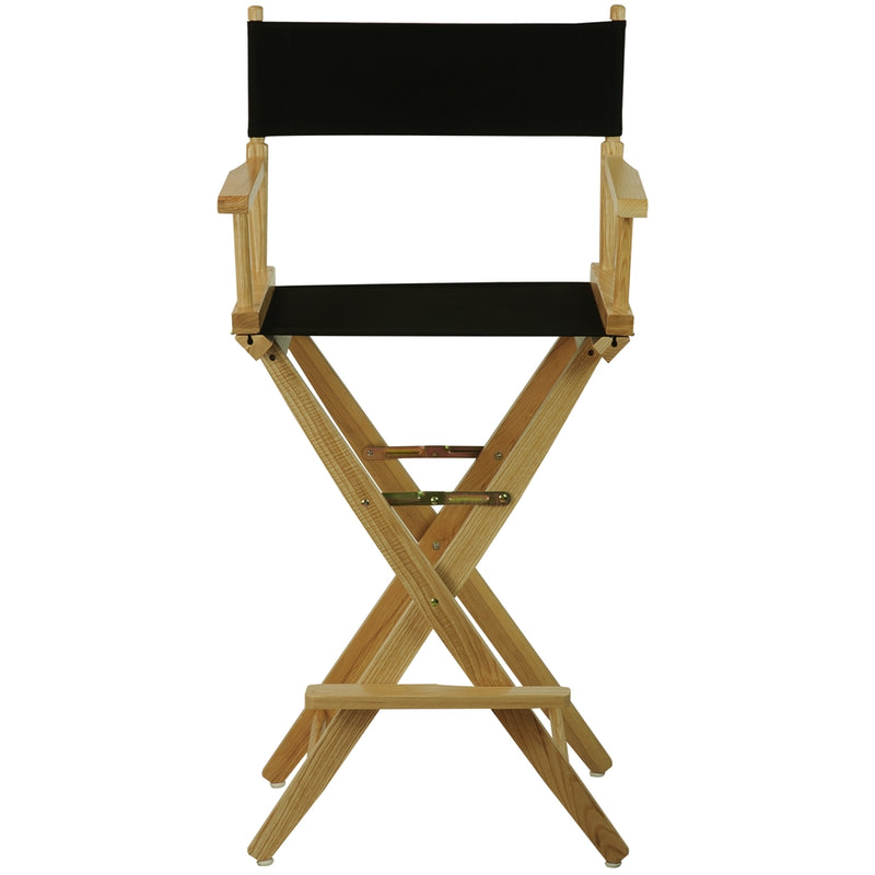 American Trails Extra-Wide Premium 30   Directors Chair Natural Frame W/Black Color Cover