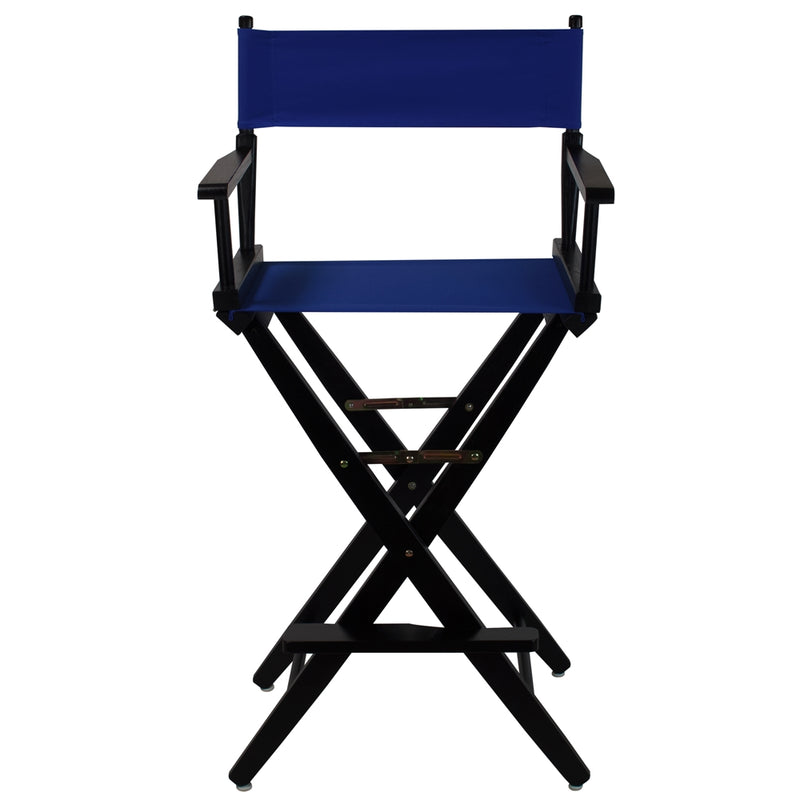 American Trails Extra-Wide Premium 30   Directors Chair Black Frame W/Royal Blue Color Cover