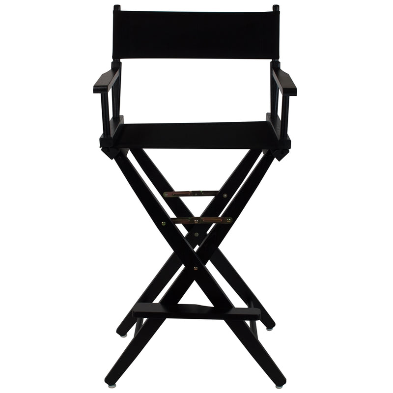 American Trails Extra-Wide Premium 30   Directors Chair Black Frame W/Black Color Cover