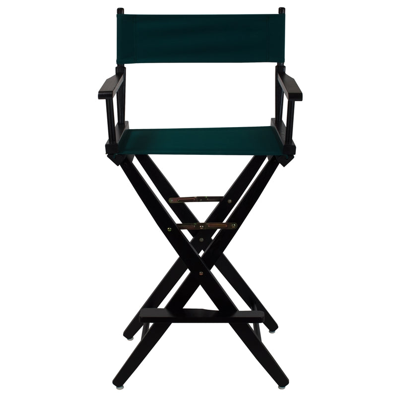 American Trails Extra-Wide Premium 30   Directors Chair Black Frame W/Hunter Green Color Cover