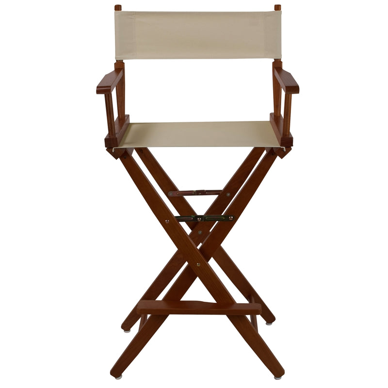 American Trails Extra-Wide Premium 30   Directors Chair Mission Oak Frame W/Natural Color Cover