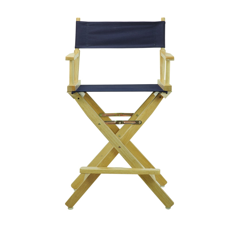 24  Director's Chair Natural Frame-Navy Blue Canvas