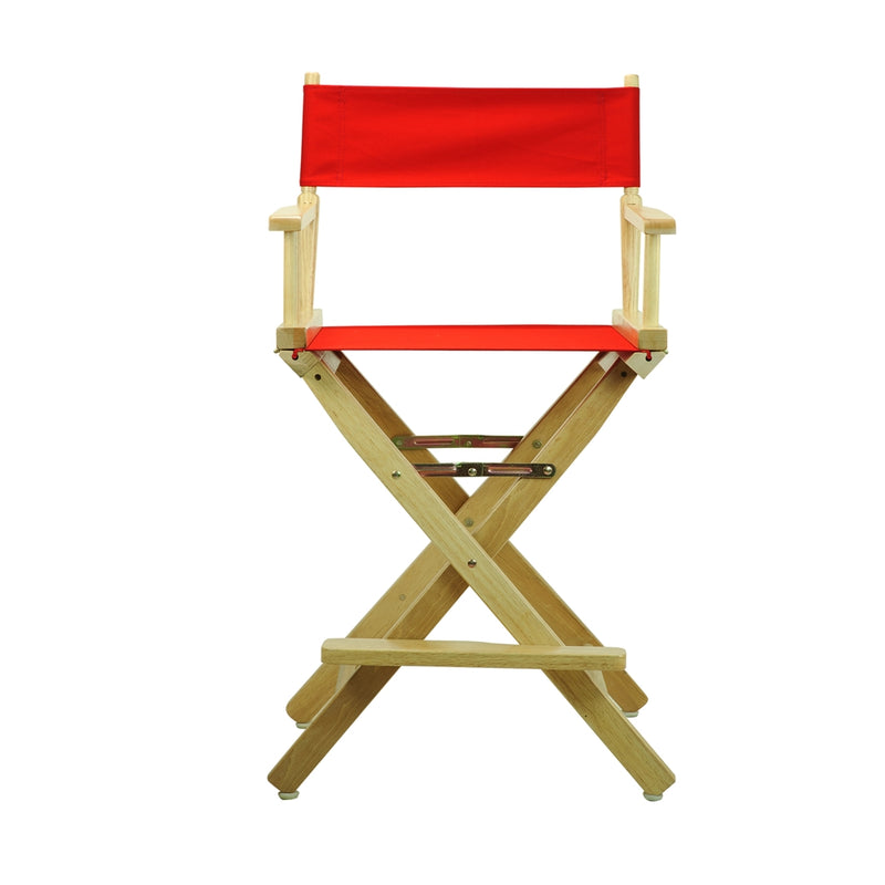 24  Director's Chair Natural Frame-Red Canvas