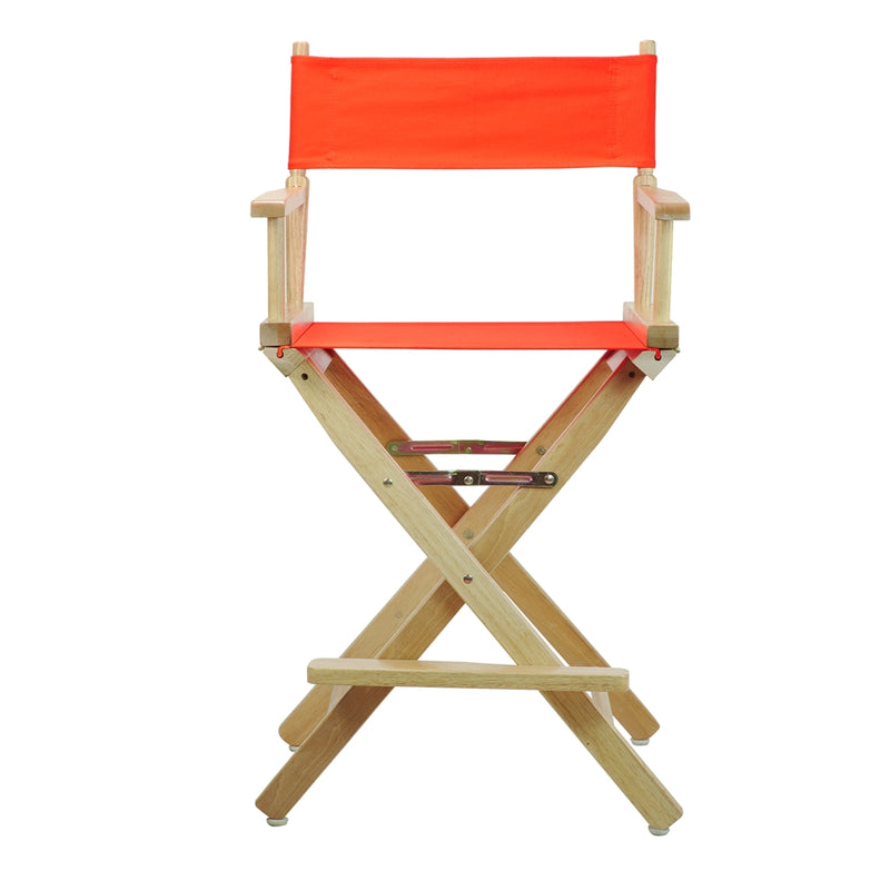 24  Director's Chair Natural Frame-Orange Canvas