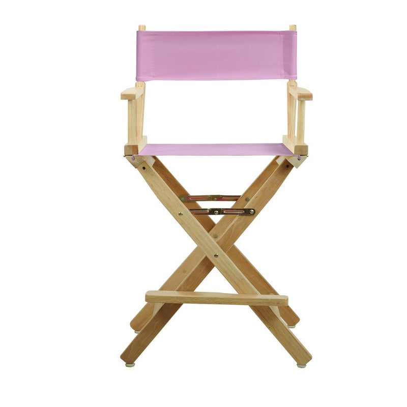 24  Director's Chair Natural Frame-Pink Canvas