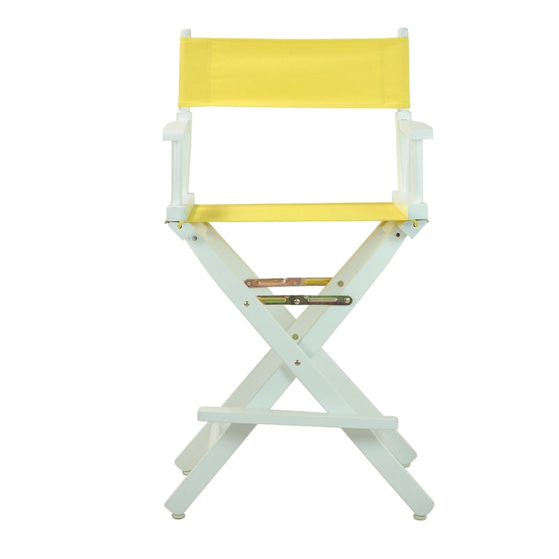 24  Director's Chair White Frame-Yellow Canvas