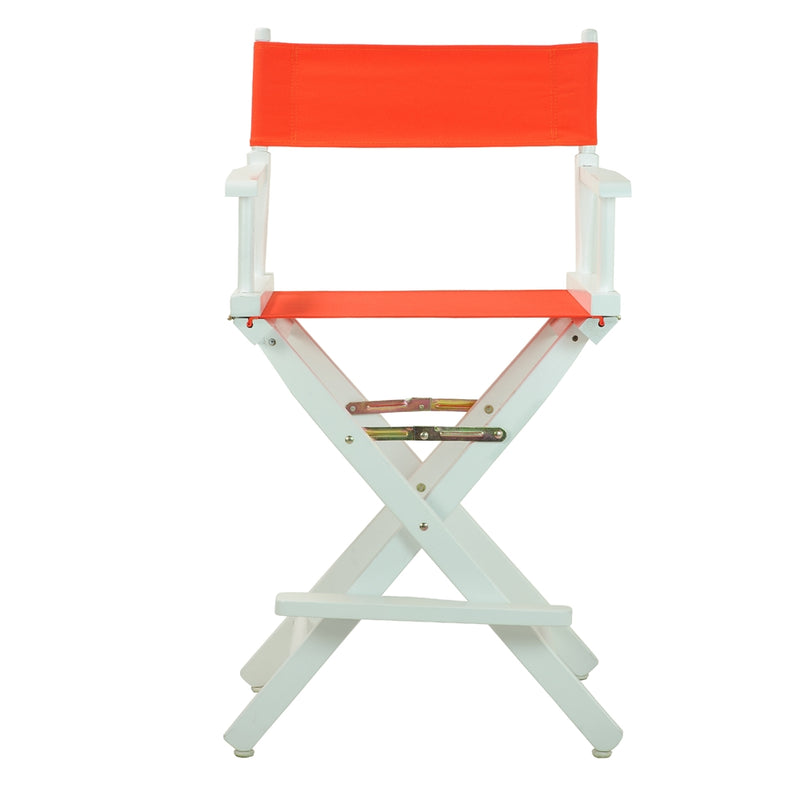 24  Director's Chair White Frame-Orange Canvas