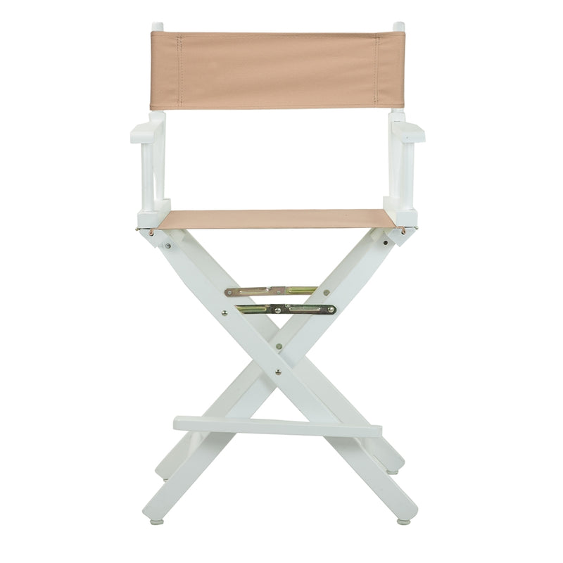 24  Director's Chair White Frame-Tan Canvas